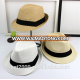 PS02 Wholesale summer white wide brim women's man fashion cheap floppy beach church juzz paper straw felt fedora panama sun hat